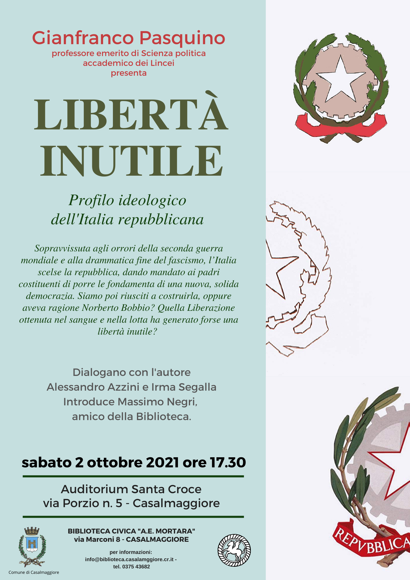 Libertà inutile. Gianfranco Pasquino presenta il suo ultimo libro