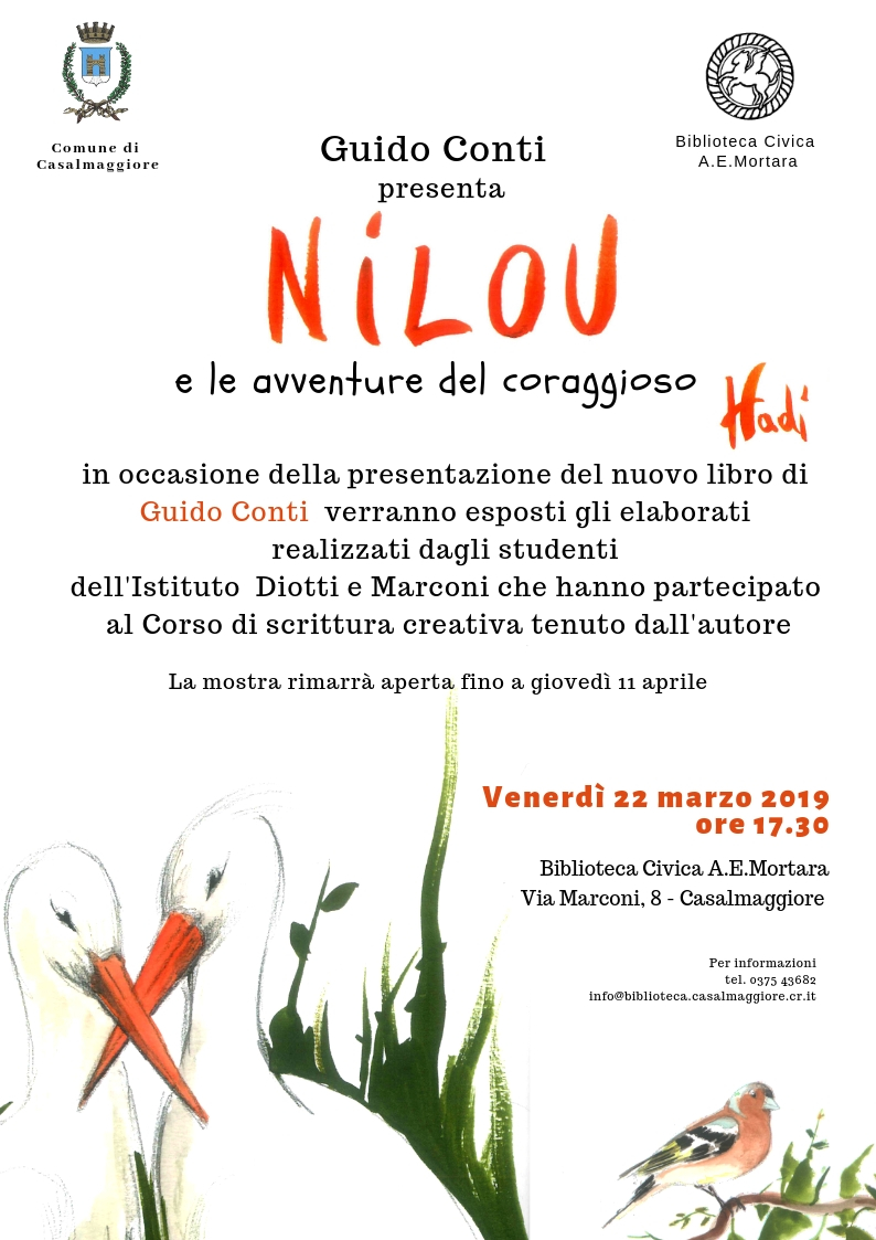 Biblioteca: Guido Conti presenta Nilou e le avventure del coraggioso Hadì