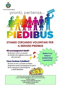 UFFICIO SERVIZI SCOLASTICI - Cerchiamo  volontari del Piedibus!